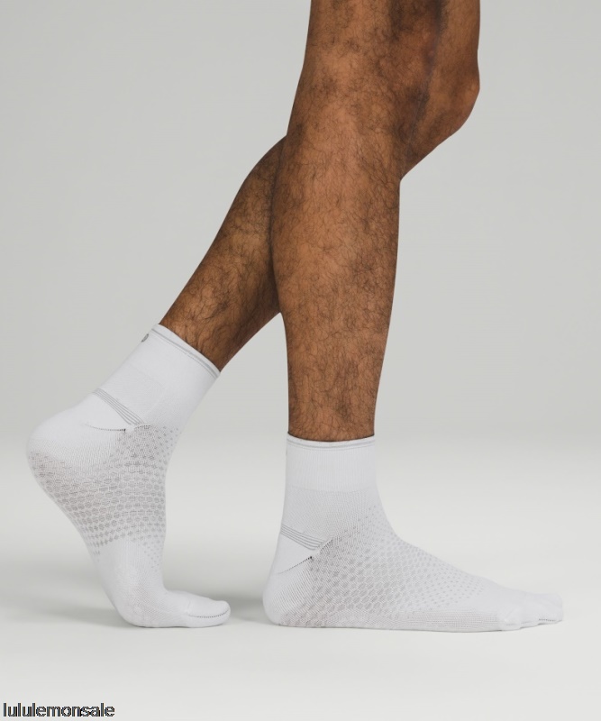 Lululemon Deutschland DELULU918 | Macropillow Knöchel Laufsocke Mitteldämpfend Weiß